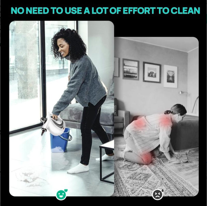 Handheld Steam Cleaner — 1200W High-Pressure Steamer with 12 Accessories for Grout, Tile, Kitchen & Bathroom