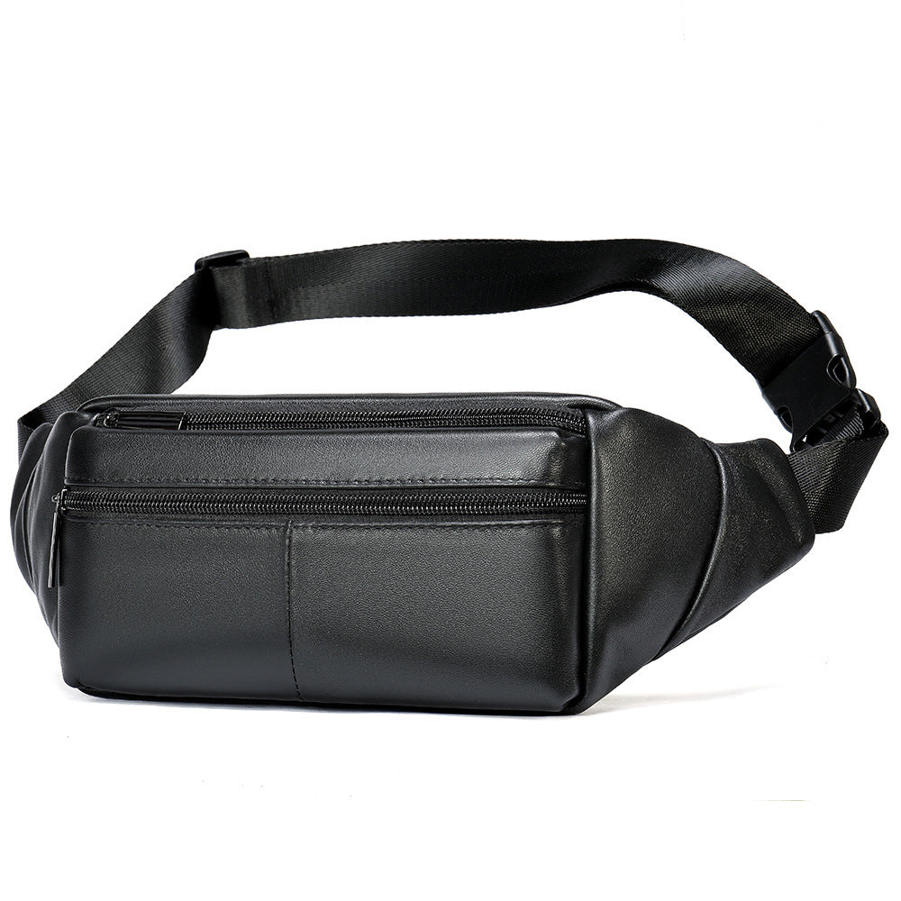Men's High-End Full-Grain Leather Multifunctional Shoulder Crossbody Waist Bag — Premium Apparel Deal | Everyday Home Deal