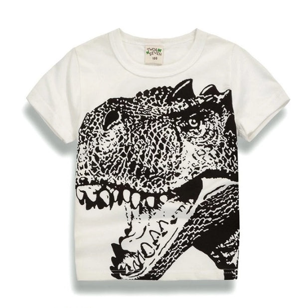 Boys' Summer Korean Style Cotton Graphic Short-Sleeve T-Shirt — Premium Apparel Deal | Everyday Home Deal