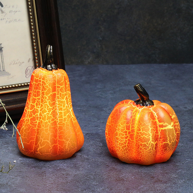 New Halloween Pumpkin Lantern Simulation Pumpkin LED Candle Lamp Resin Luminous Pumpkin | Everyday Home Deal