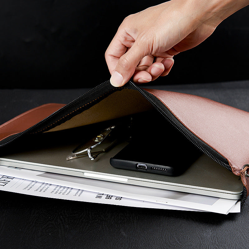 Sleek High-Capacity Waterproof Leather Document Organizer | Everyday Home Deal