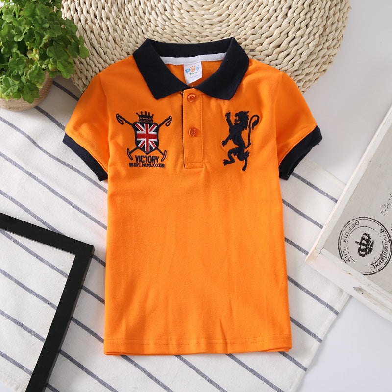 Boys' Korean Style Casual Moisture-Wicking Lapel Polo Shirt — Premium Apparel Deal | Everyday Home Deal