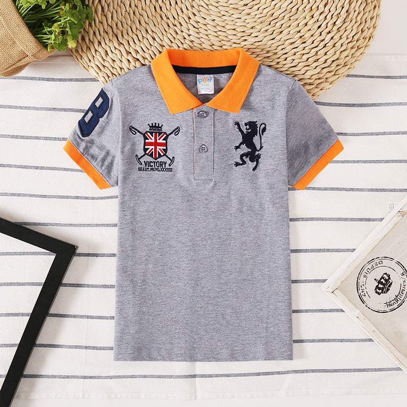 Boys' Korean Style Casual Moisture-Wicking Lapel Polo Shirt — Premium Apparel Deal | Everyday Home Deal