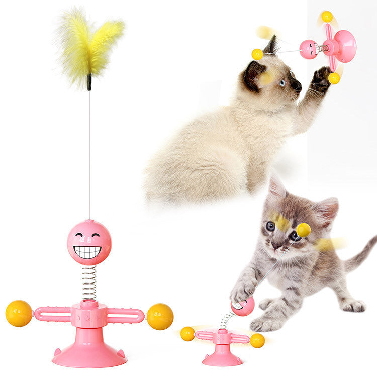 Cat Rotating Windmill Multi-Function Toys Itch Scratching Device Teeth Shining Toy | Everyday Home Deal