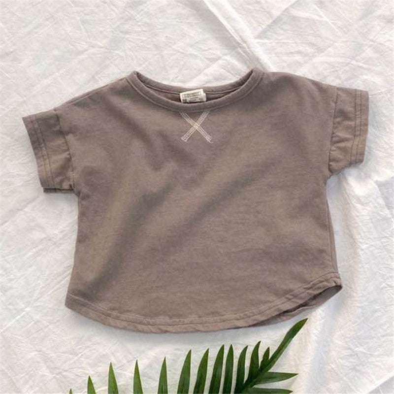 Baby & Toddler Summer Minimalist 100% Pure Cotton Short-Sleeve T-Shirt — Premium Apparel Deal | Everyday Home Deal