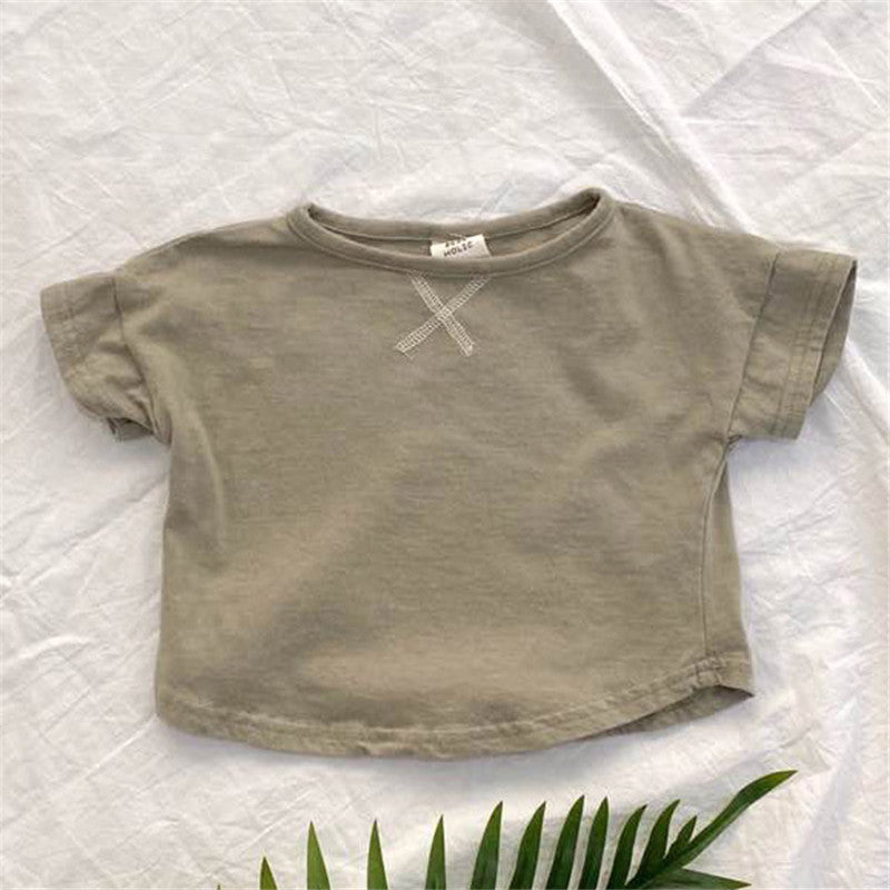 Baby & Toddler Summer Minimalist 100% Pure Cotton Short-Sleeve T-Shirt — Premium Apparel Deal | Everyday Home Deal