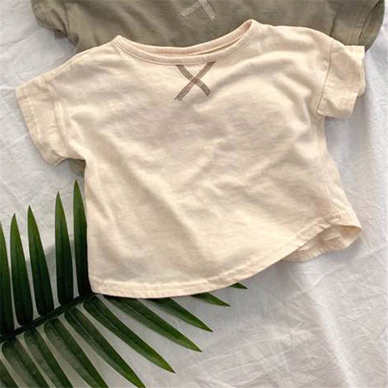 Baby & Toddler Summer Minimalist 100% Pure Cotton Short-Sleeve T-Shirt — Premium Apparel Deal | Everyday Home Deal