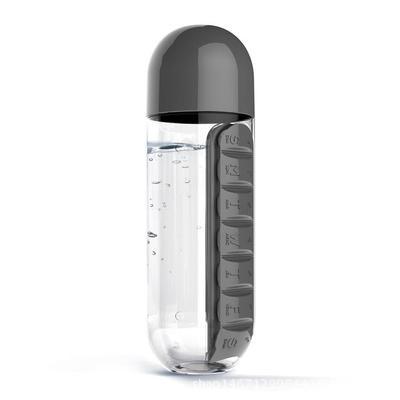 Portable Water Bottle with 7-Day Medicine Pill Organizer for Travel | Everyday Home Deal