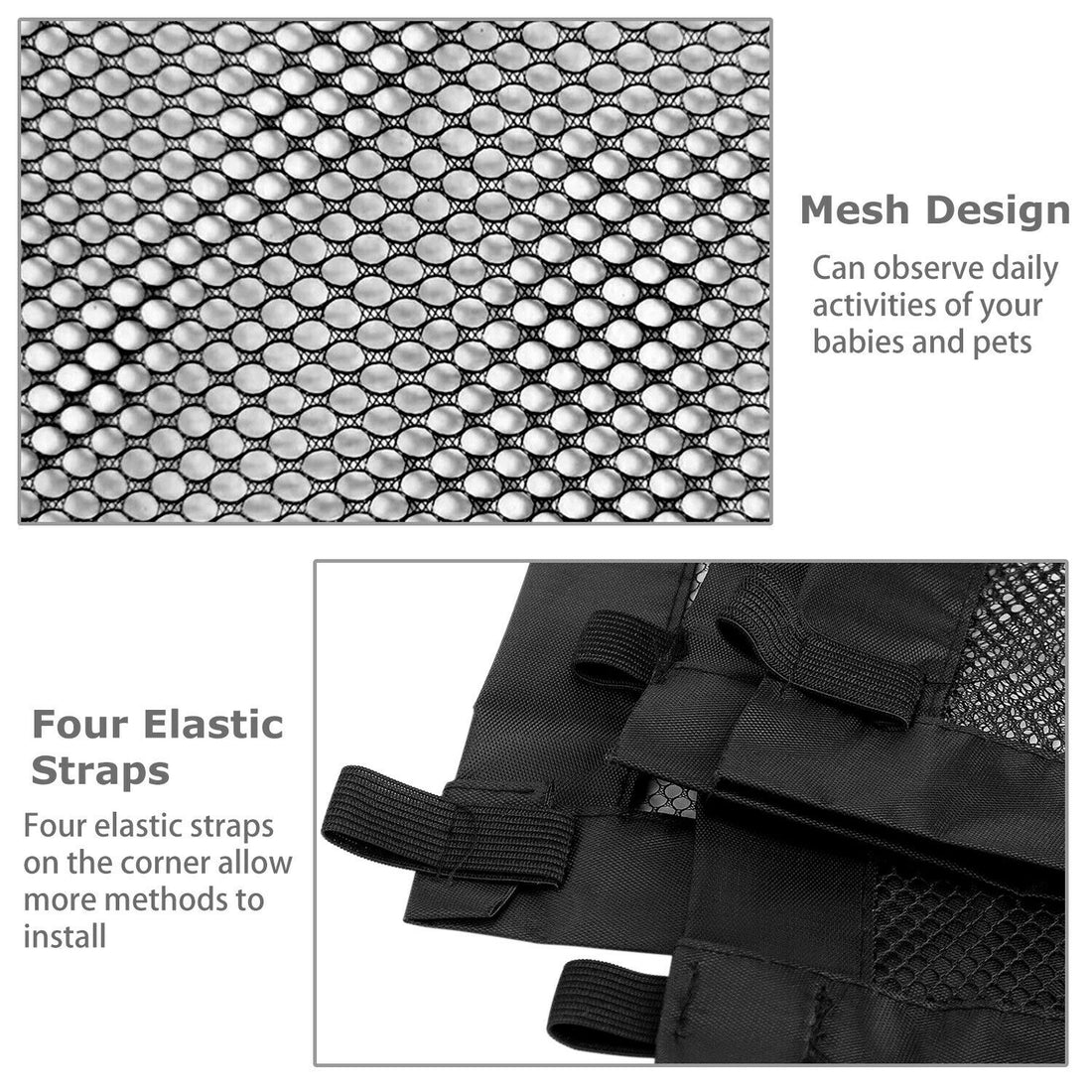 Pets Dog Cat Baby Safety Gate Mesh Fence Magic Portable Guard Net Stairs Doors | Everyday Home Deal