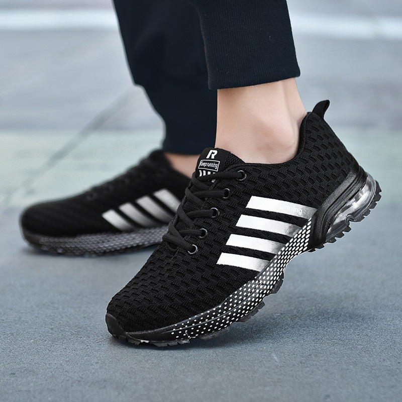 Unisex Breathable Fly-Woven Mesh Couple Sports Jogging Sneakers — Premium Footwear Deal | Everyday Home Deal