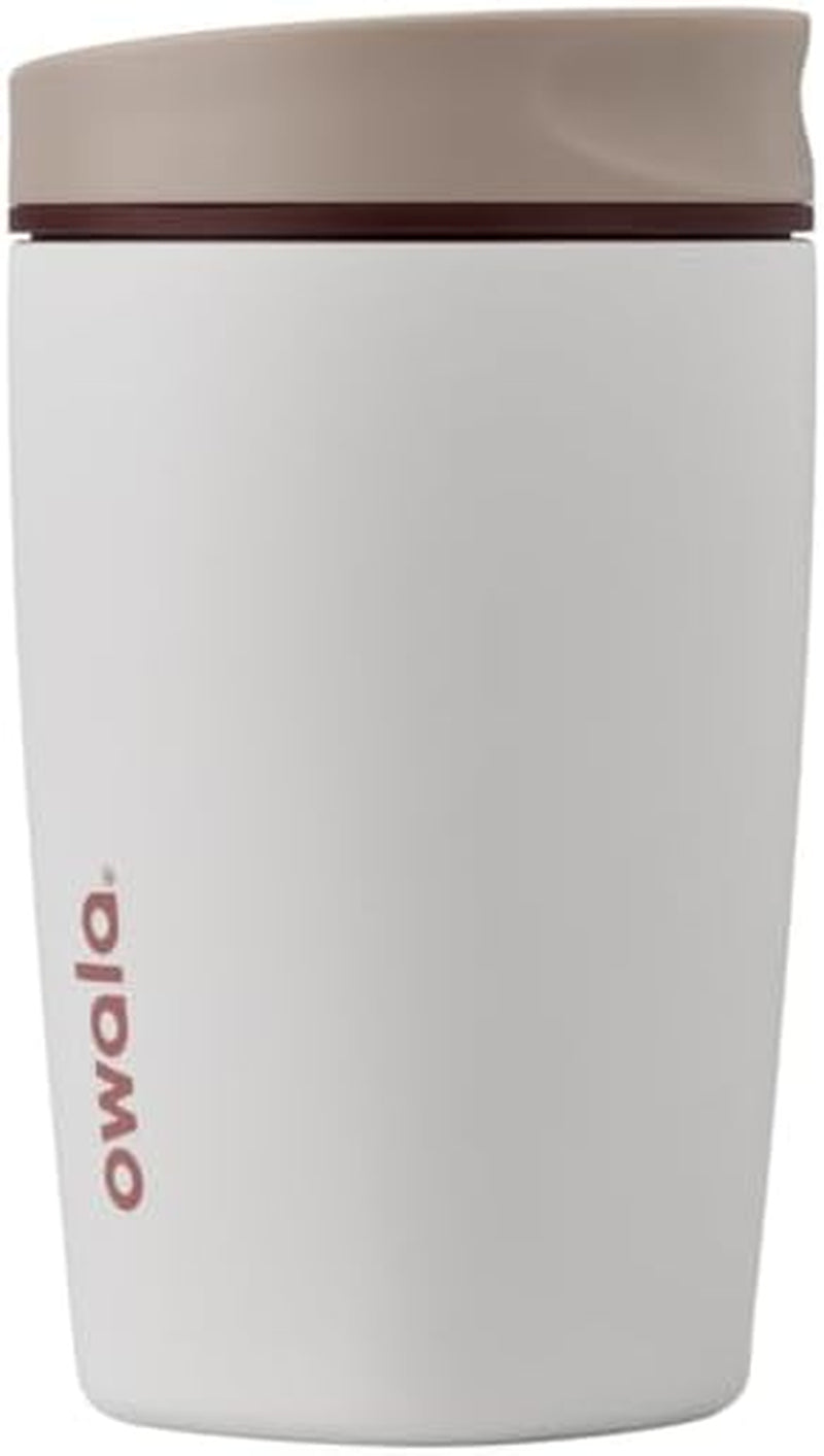 Smoothsip Slider Insulated Stainless Steel Coffee Tumbler, Reusable Iced Coffee Cup, Hot Coffee Travel Mug, BPA Free 12 Oz, Vanilla Bean