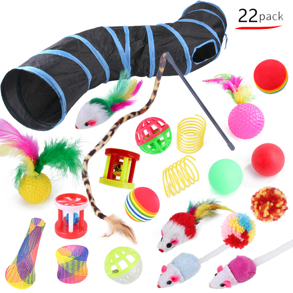 Cat Toy Set Funny Cat Assembled Toys Cat Tunnel Cat Tunnel Pet Supplies | Everyday Home Deal