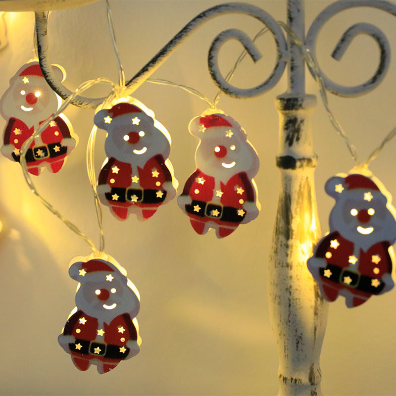 Christmas LED Light String — Santa, Elk & Snowman Ornaments