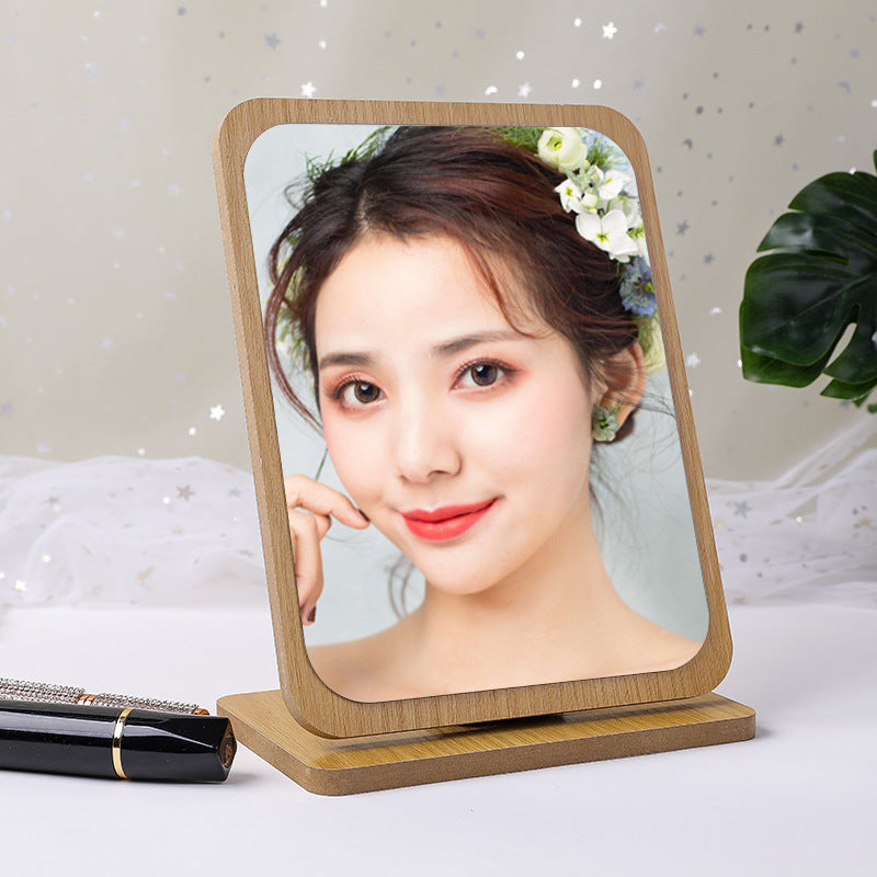 Wooden Folding Desktop Makeup – Mirror Beauty Dressing