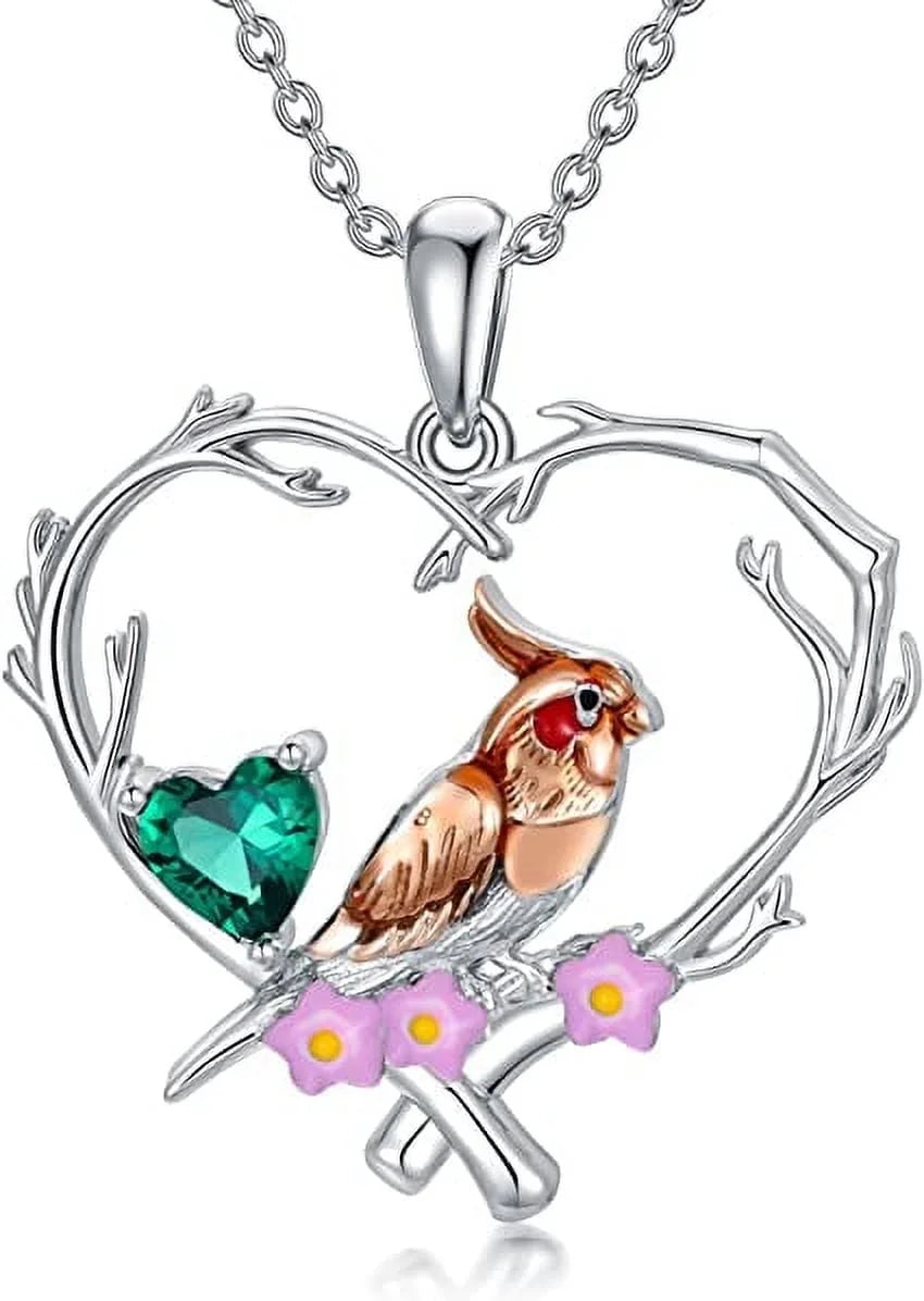 Christmas Gifts Robin Bird Pendant Necklace 925 Sterling Silver Cute Bird Necklace Jewelry Gifts for Women Friend Mom