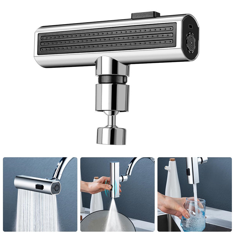 Kitchen Faucet Waterfall Outlet Splash Proof Universal Rotating Bubbler Multifunctional Water Nozzle Extension Kitchen Gadgets | Everyday Home Deal