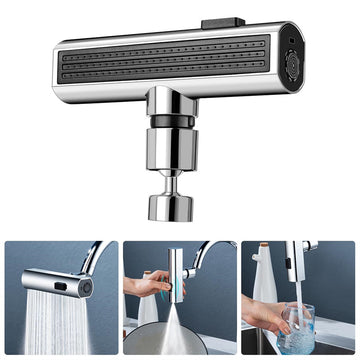 Kitchen Faucet Waterfall Outlet Splash Proof Universal Rotating Bubbler Multifunctional Water Nozzle Extension Kitchen Gadgets | Everyday Home Deal