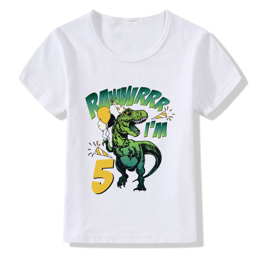 Children's Milestone Birthday Numbers 1-9 Casual Graphic Tee — Premium Apparel Deal | Everyday Home Deal