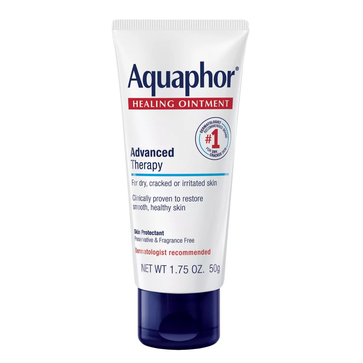 Aquaphor Healing Ointment Skin Protectant and Moisturizer for Dry and Cracked Skin Unscented - 1.75Oz: Hand and Body Lotions, Tube, Whole Body Use