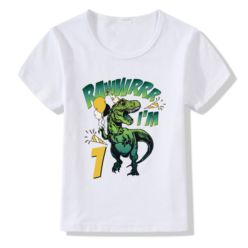Children's Milestone Birthday Numbers 1-9 Casual Graphic Tee — Premium Apparel Deal | Everyday Home Deal
