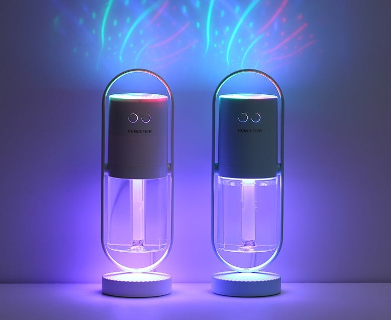 Magic Shadow Starry-Sky Humidifier — USB Cool-Mist Humidifier with Projection Night Light, 200ml, for Bedroom, Office & Car
