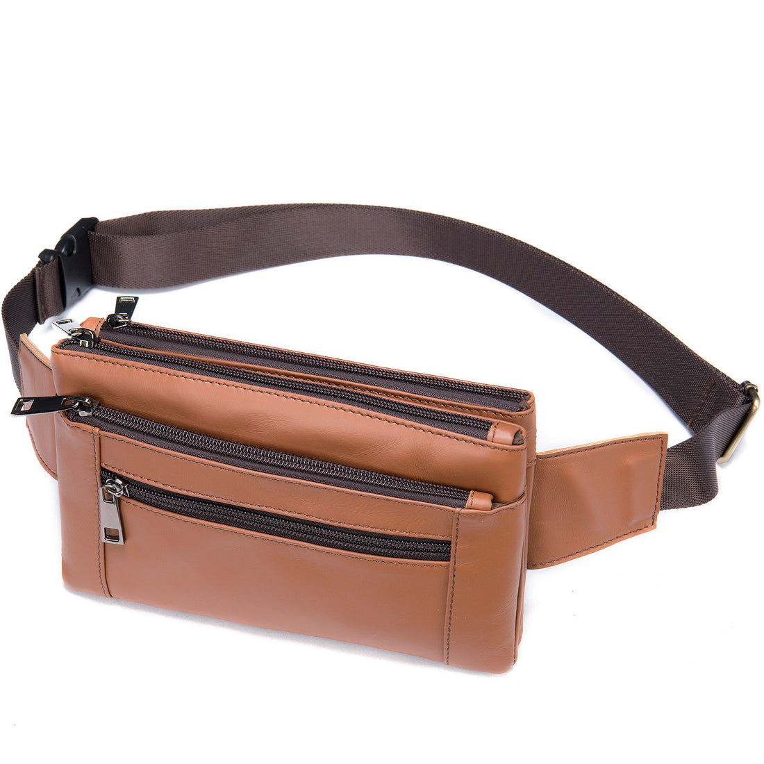 Men's High-End Full-Grain Leather Lightweight Chest Bag — Premium Apparel Deal | Everyday Home Deal