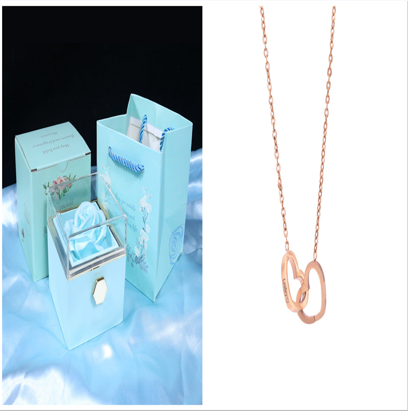 Rotating Soap Flower Rose Gift Box Creative Rotating Rose Jewelry Packaging Box Valentine's Day Gift For Women | Everyday Home Deal
