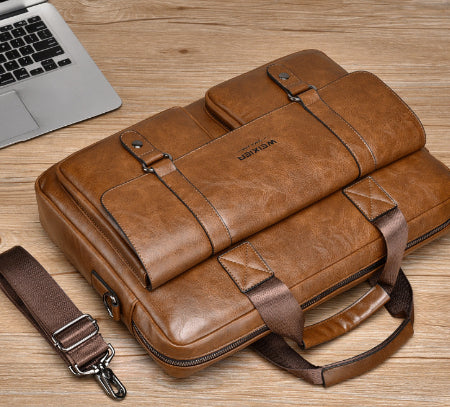 Men's Business Large-Capacity Shoulder Crossbody Simple Briefcase | Everyday Home Deal