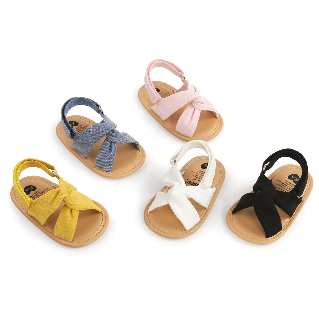Baby Girls' Summer Cotton Cross Strappy Squeaky Sandals (with Matching Hairbands) — Premium Footwear Deal | Everyday Home Deal