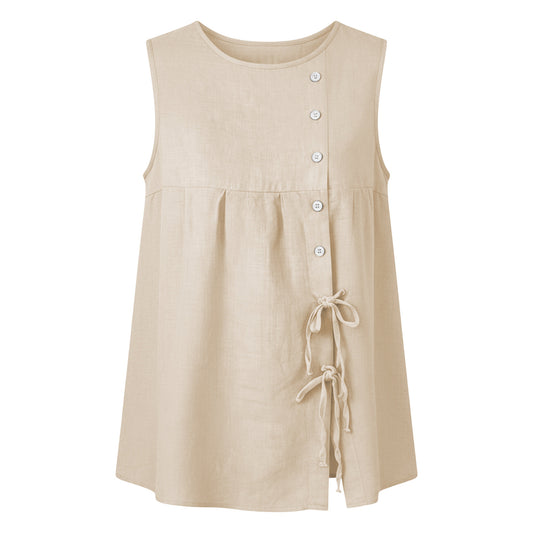 Loose-fit Sleeveless Blouse - Best Premium Clothing Deal | Everyday Home Deal