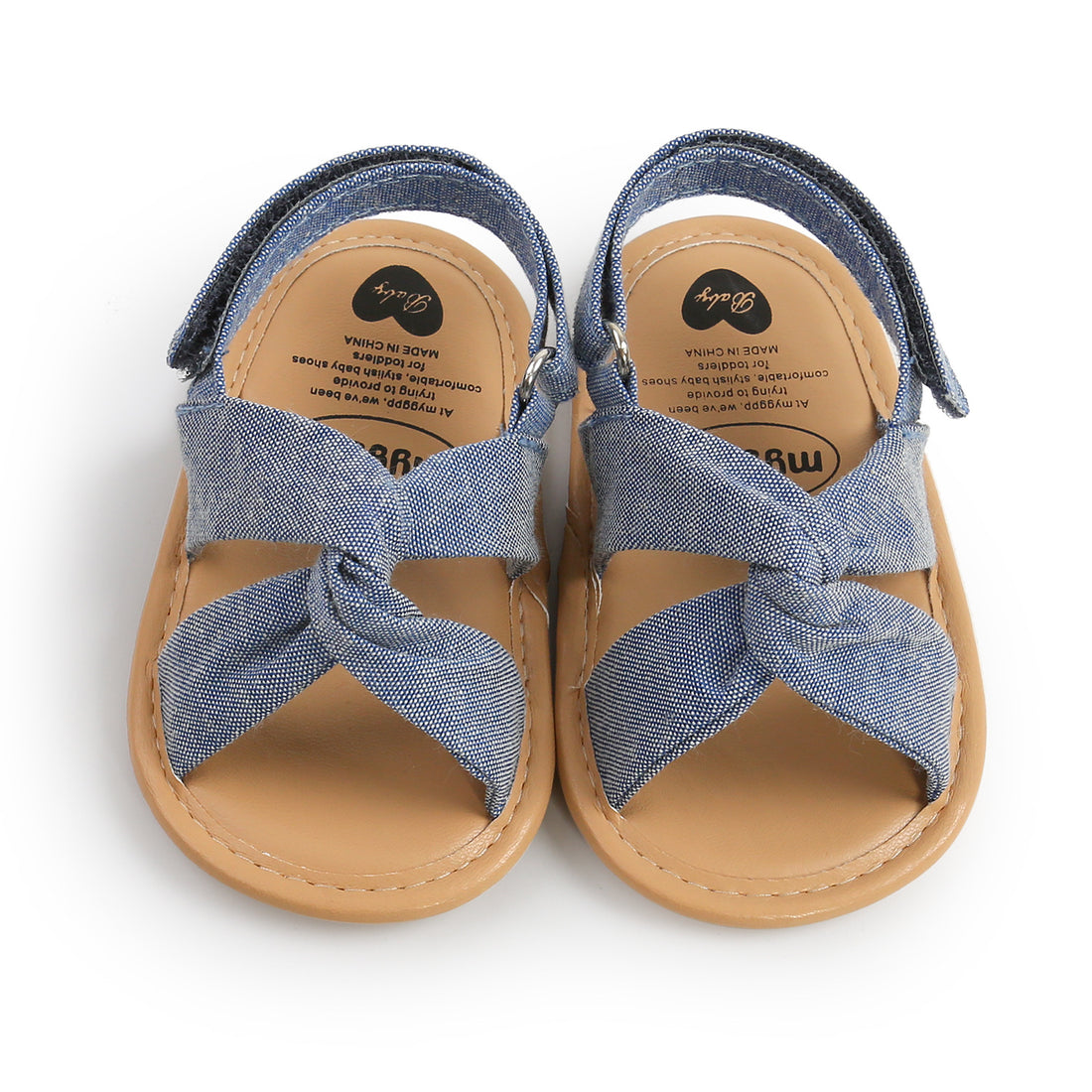 Baby Girls' Summer Cotton Cross Strappy Squeaky Sandals (with Matching Hairbands) — Premium Footwear Deal | Everyday Home Deal