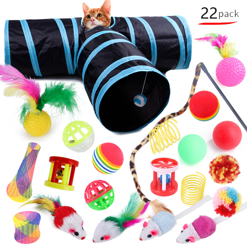 Cat Toy Set Funny Cat Assembled Toys Cat Tunnel Cat Tunnel Pet Supplies | Everyday Home Deal