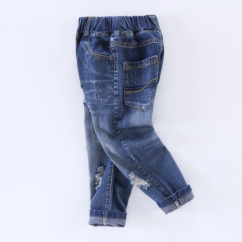 Boys' & Girls' Urban Ripped Destructed Stretch Denim Trousers — Premium Apparel Deal | Everyday Home Deal