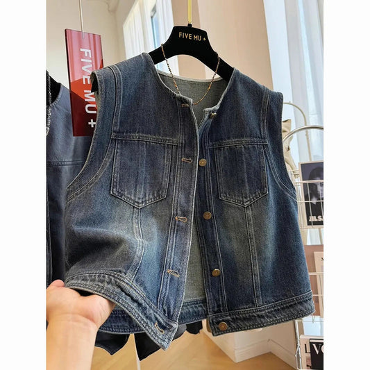 Denim Vest Jacket - Premium Best Deal | Everyday Home Deal