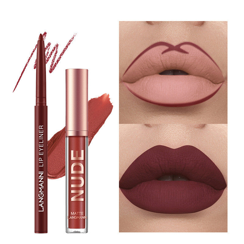 Lip Liner And Lipstick Makeup 12 Pcs Set 6 Matte Lipstick 6 Lip Liner Pens Waterproof Long Lasting Matte Lipstick Beauty Cosmetics Makeup Gift For Girls Lipstick Set | Everyday Home Deal