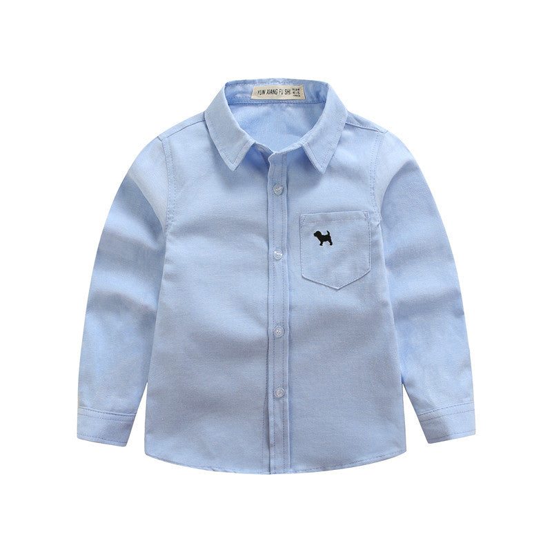 Boys' Pure 100% Cotton Long-Sleeved Dress Shirts — Premium Apparel Deal | Everyday Home Deal