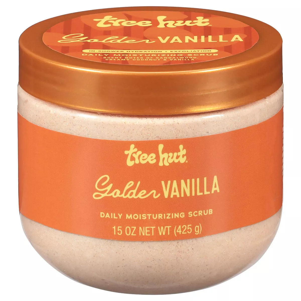 Tree Hut Moisturizing Body Scrub - Golden Vanilla - 15Oz: Exfoliating, Paraben-Free, Sulfate-Free, Vegan