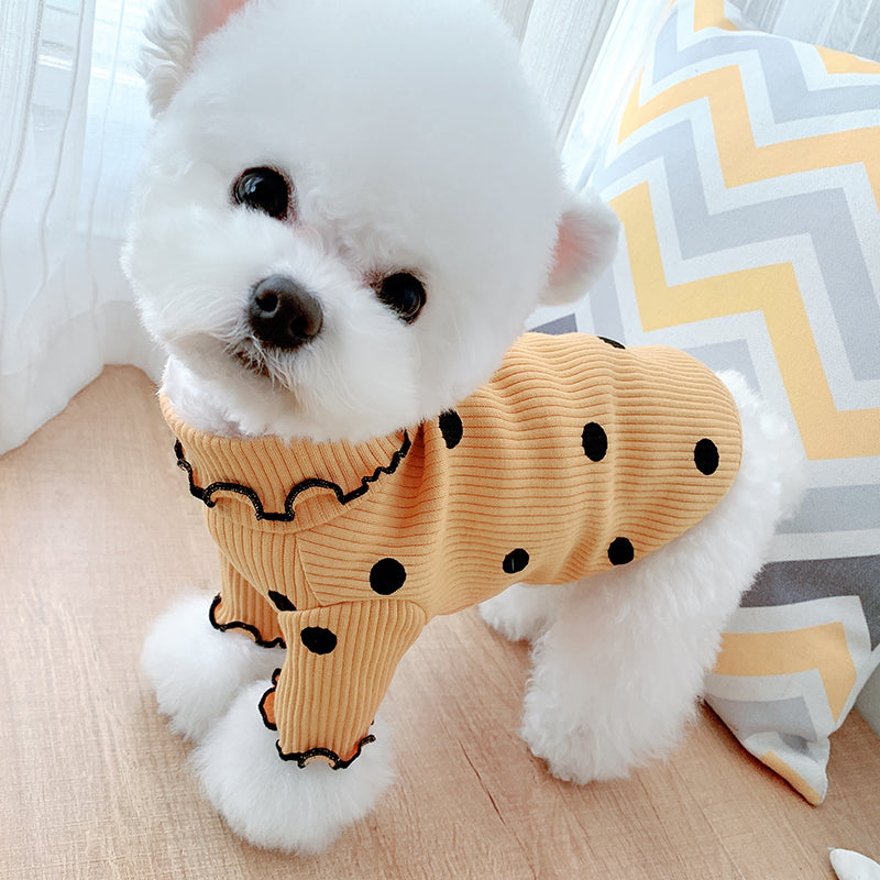 Dot turtleneck dog bottoming shirt | Everyday Home Deal
