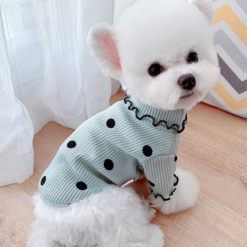 Dot turtleneck dog bottoming shirt | Everyday Home Deal