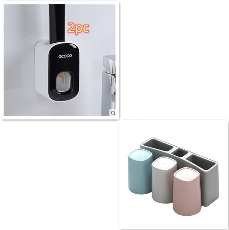Wall Mounted Automatic Toothpaste Holder Bathroom Accessories Set Dispenser | Everyday Home Deal