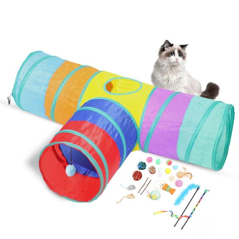 New Cat Tunnel Foldable Pet Climbing Path Cat Toys | Everyday Home Deal