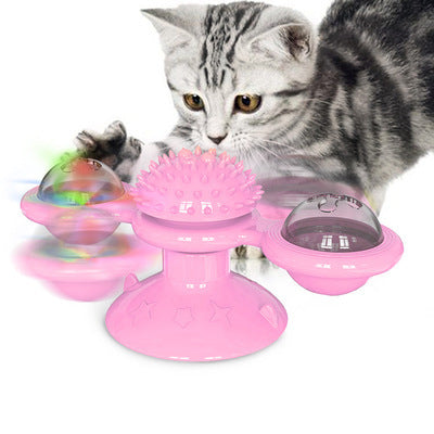 Cat Rotating Windmill Multi-Function Toys Itch Scratching Device Teeth Shining Toy | Everyday Home Deal