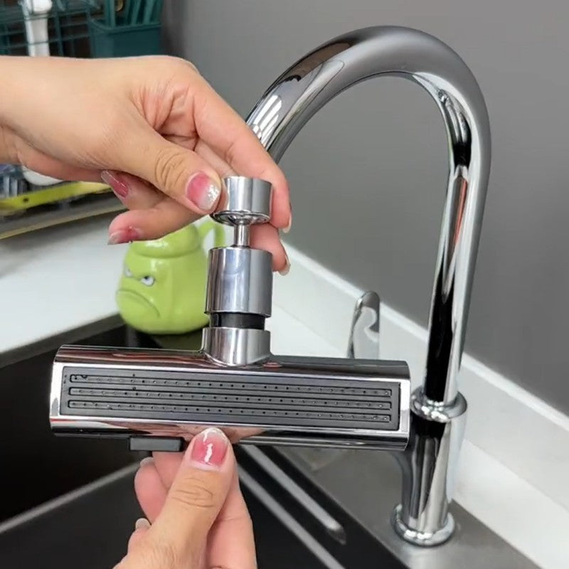 Kitchen Faucet Waterfall Outlet Splash Proof Universal Rotating Bubbler Multifunctional Water Nozzle Extension Kitchen Gadgets | Everyday Home Deal