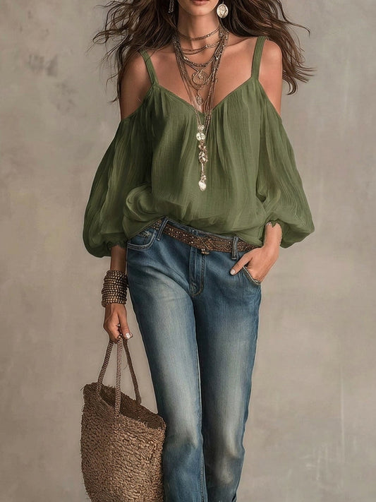 Off-shoulder Blouse - Best Premium Top Deal | Everyday Home Deal