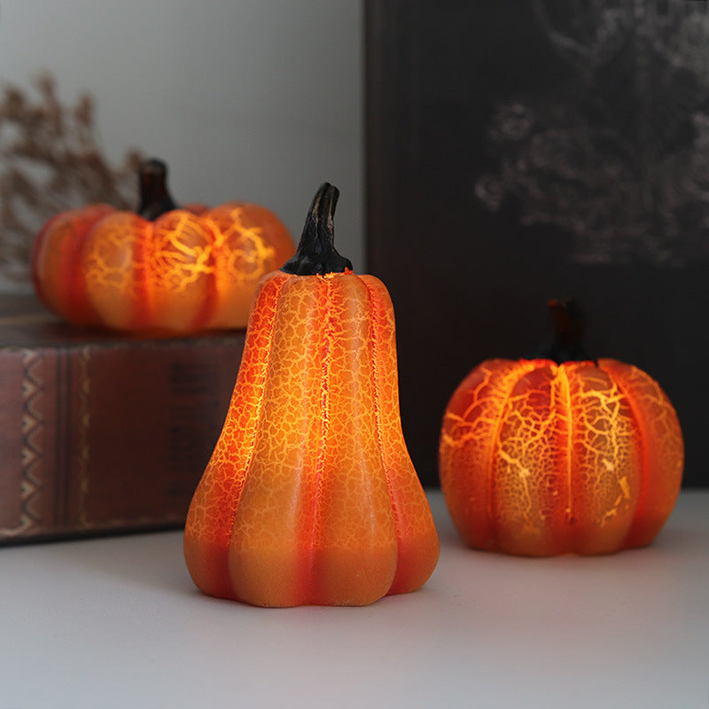 New Halloween Pumpkin Lantern Simulation Pumpkin LED Candle Lamp Resin Luminous Pumpkin | Everyday Home Deal