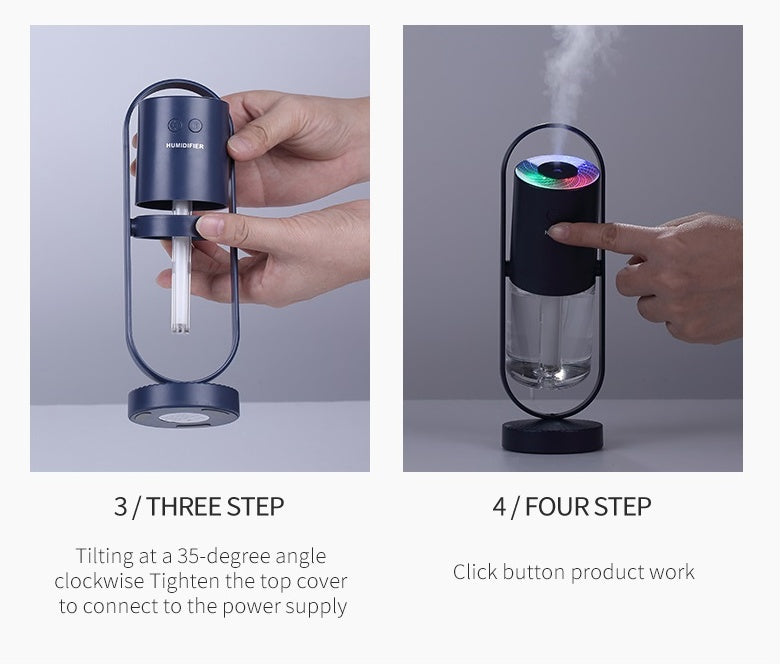 Magic Shadow Starry-Sky Humidifier — USB Cool-Mist Humidifier with Projection Night Light, 200ml, for Bedroom, Office & Car