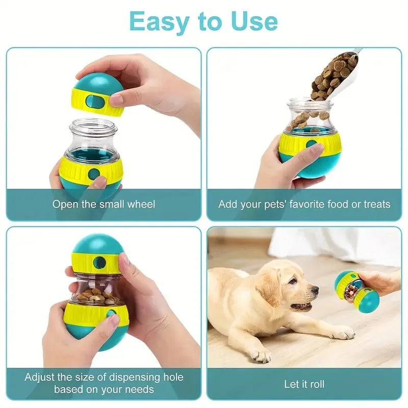Interactive Dog Snack Dispenser Toy – Slow Feeder Puzzle Ball for Healthy Eating (2 Colors)