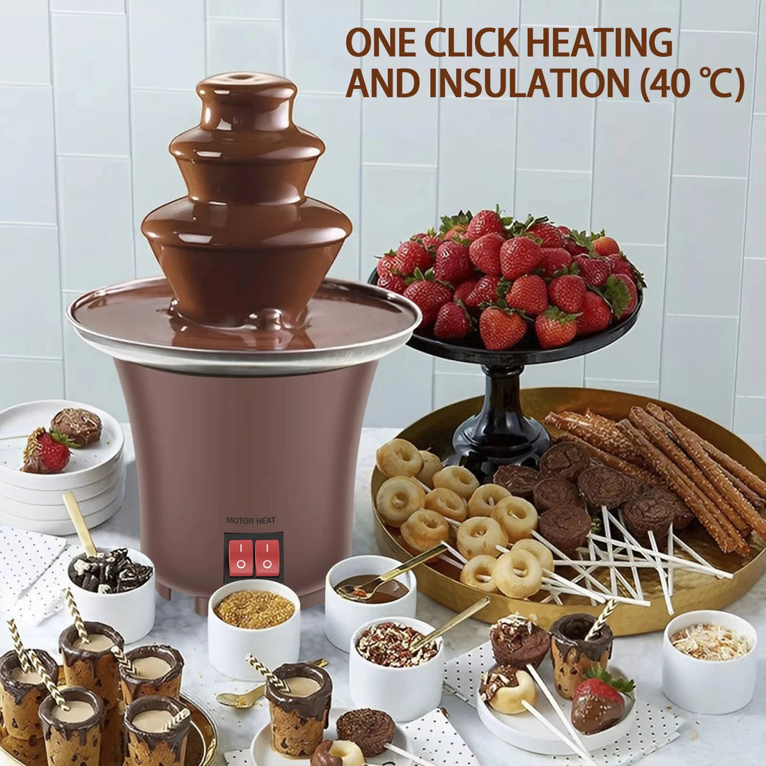 3-Tier Mini Chocolate Fountain – Electric Fondue Machine for Parties (10 oz)