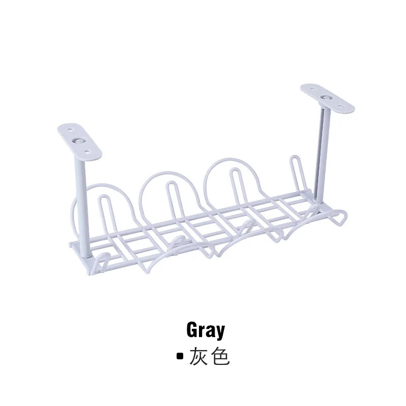 Under Desk Cable Management Tray – Power Strip & Cord Organizer