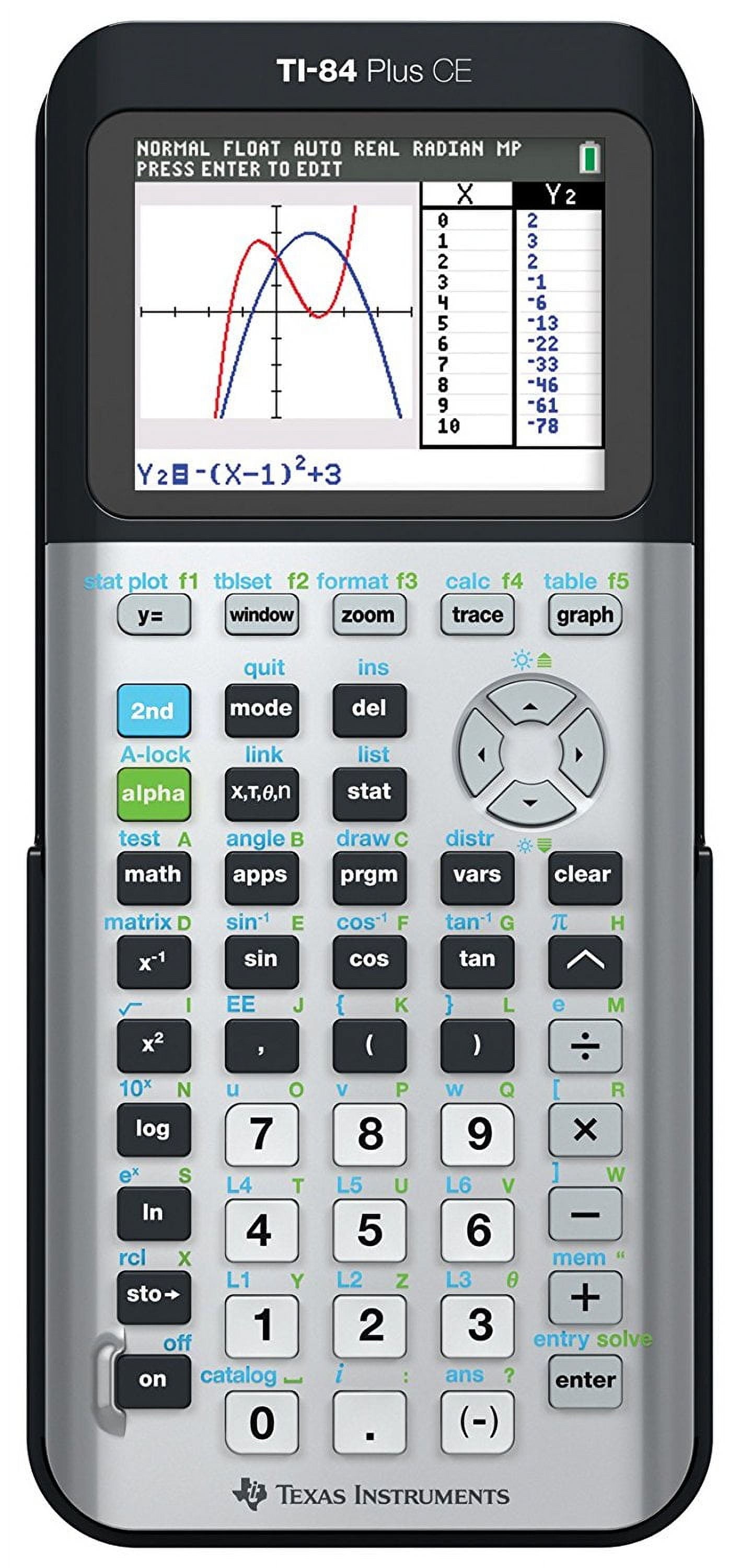 TI-84 plus CE Python Enhanced Graphing Calculator - Galaxy Gray
